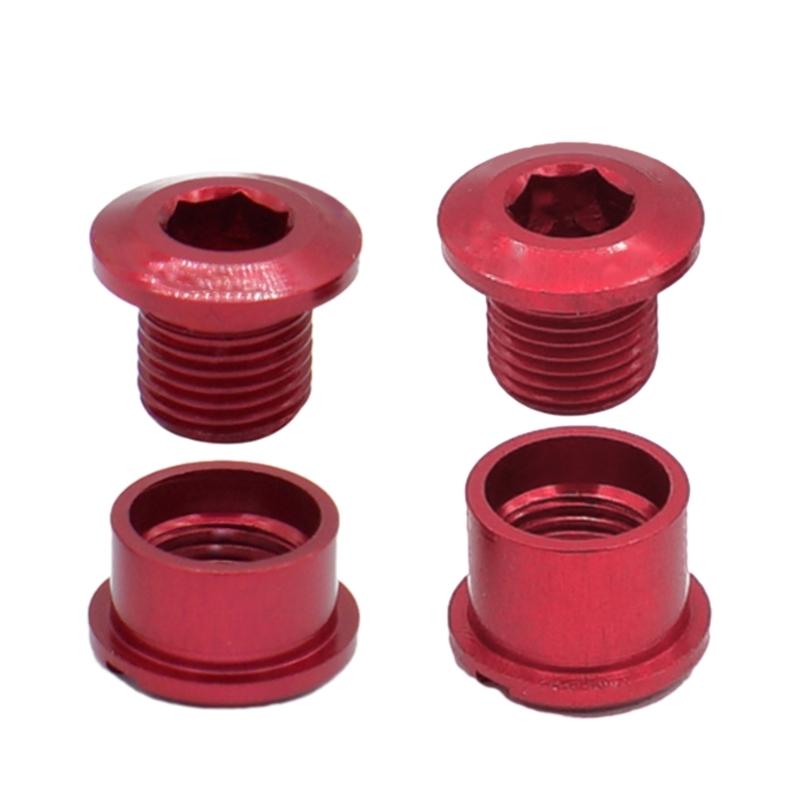 5 Stück Einfach-Kettenblatt-Schrauben Mutter Einfach-Gang Kettenblatt Schrauben Kettenblatt Schrauben Leichtgewichte Fahrräder Kettenblatt Schrauben