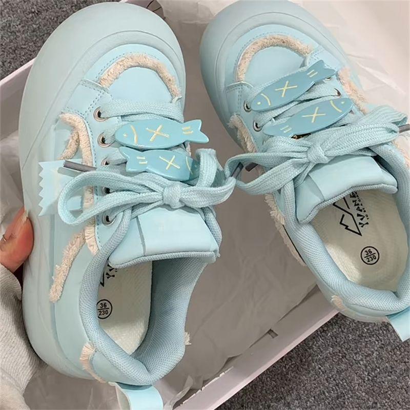 Zhao Ruth Campus Wind Big Head Shoes Round Head Thick Baseplate Shoes Spring New Niche Versatile Bread Shoes