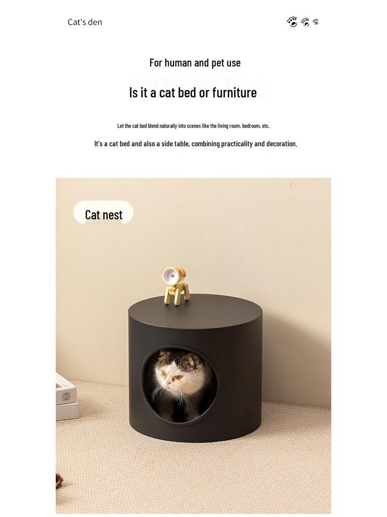 Universal Semi-Closed Pet Nest for Cats and Small Dogs - Suitable for All Seasons