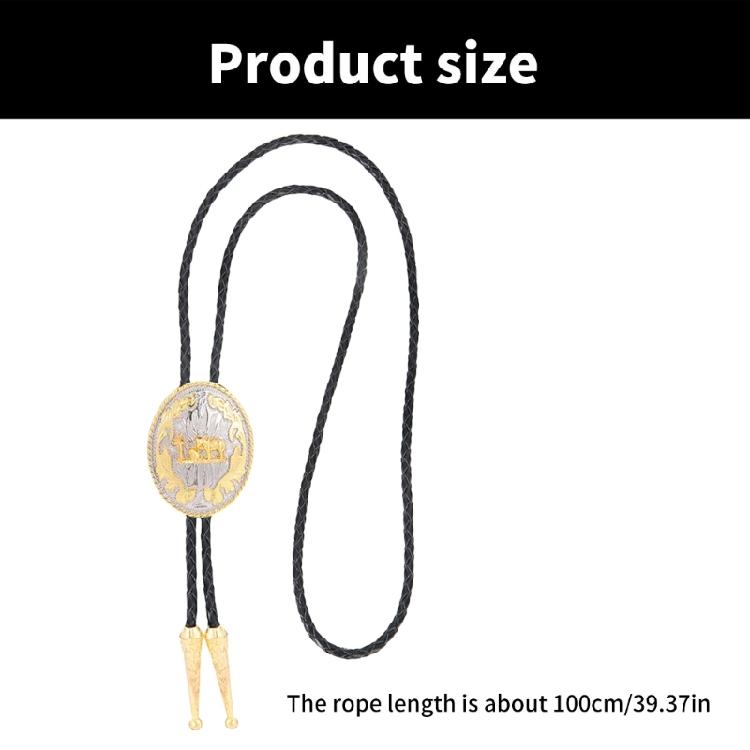Distinctive Men's Leather Bolo Tie Men Leather Rodeos Necktie Garment Accessory for Parties And Casual Wear