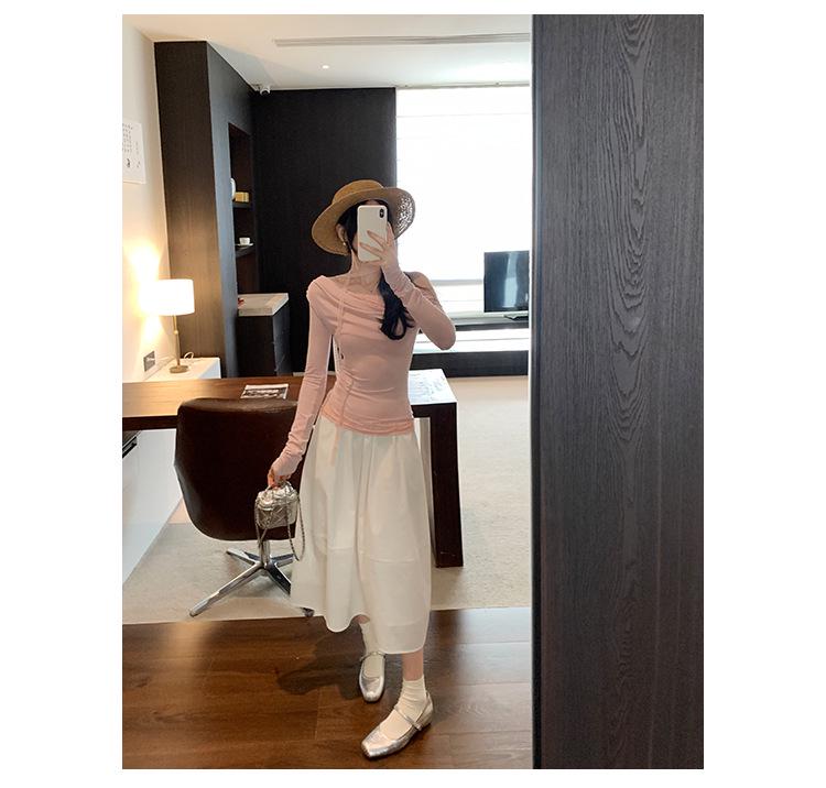 Spicy Girl Halter Neck Lace Ribbon Top 2025 – Chic, Stylish Women's T-Shirt with Pure, Elegant Design