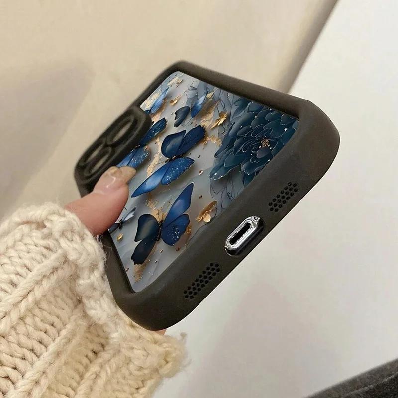 Motýlí kryt na telefon se svítícím efektem pro Samsung Galaxy S25 S24 Ultra S23 FE S22 Plus S21 S20 A15 A54 A55 A35