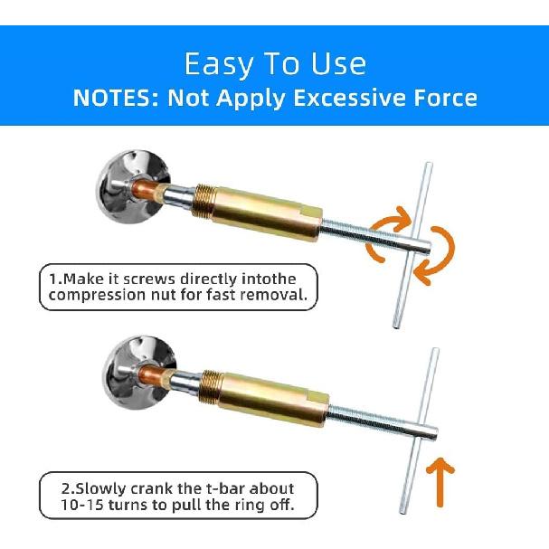 Kompressionshülse Abzieher Entferner Werkzeug Mutter & Hülse Von Rohr 03943 - Hülsenentferner Nur Für 1/2-Zoll Kompressionsverschraubungen - Sanitärwerkzeuge