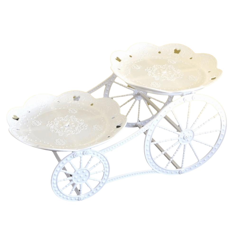 

Bicycle Model Cake Stand White Plastic Fruit Plate Decorations Dessert Stand Birthday Party Style A