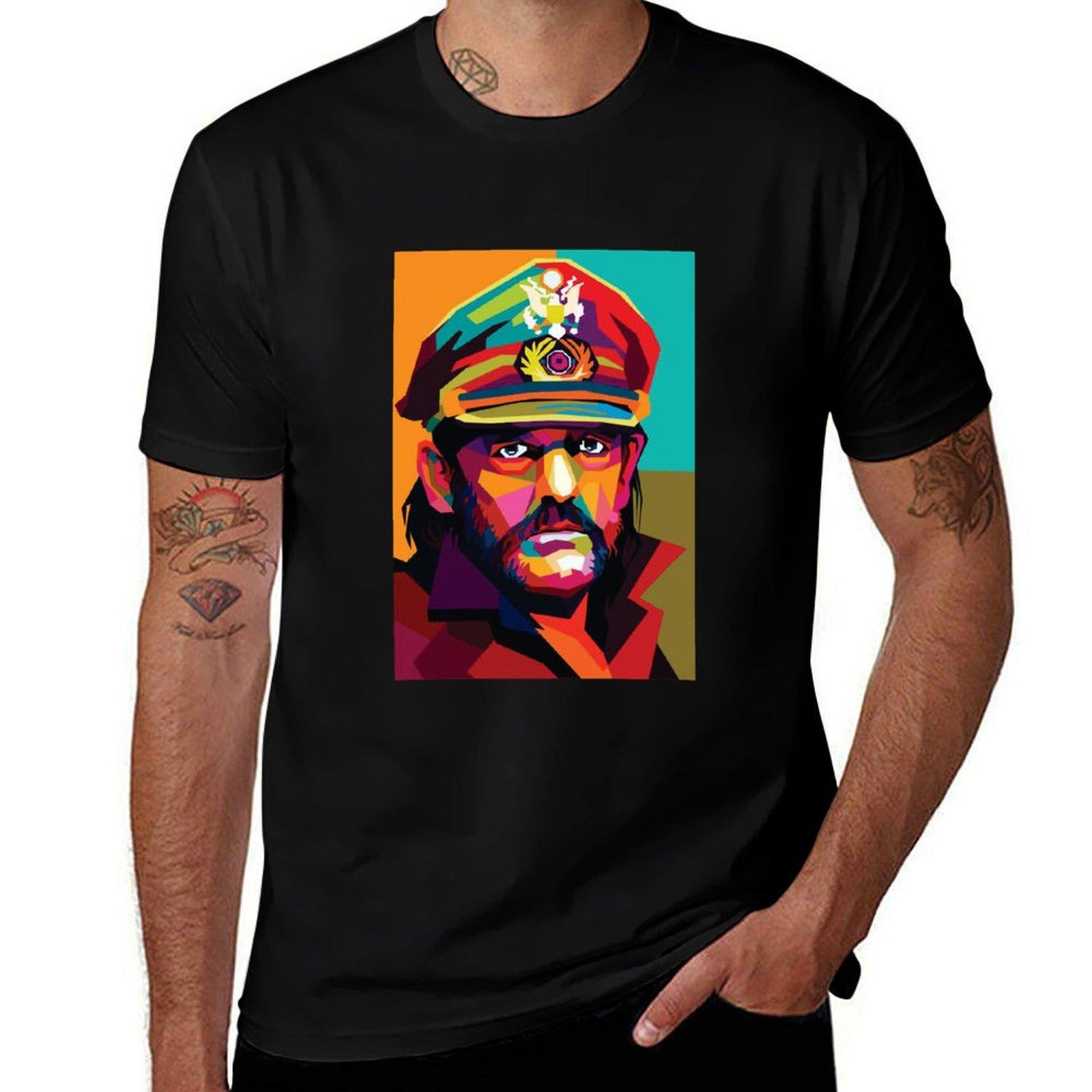 

Music Retro Lemmy Premium Scoop Awesome For Music Fans T-Shirt Plus Size Tops Customs Shirts Men Graphic - Men s Summer Cotto... S разноцветный