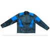 Halloween Stilvolle Motorrad Lammleder Schwarz & Blau Hoodie Jacke Herren Handgemacht