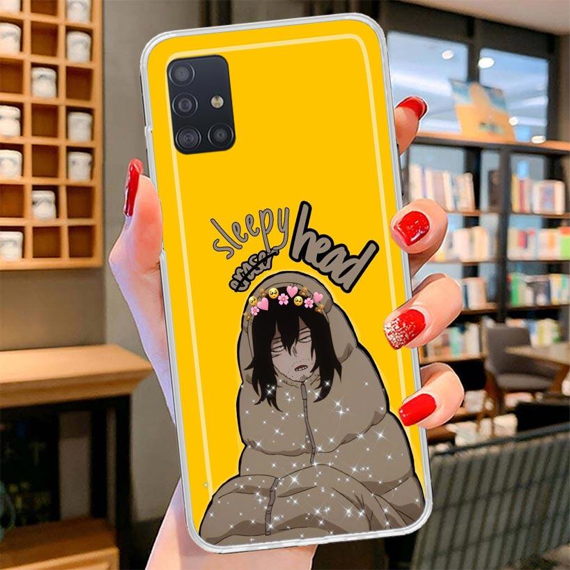 My Hero Aizawa Shouta Cover Phone Case For Samsung Galaxy A12 A22 A32 A52 A72 A02S Phone Case Note 20 Ultra 10 S10 Plus A51 A71