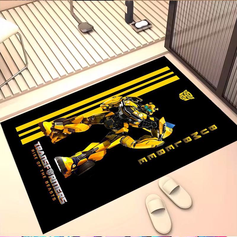 Bumblebee Print Rug, Washable Floor Carpet, For Entryway Dorm Laundry Room Office Study, Home Decor Birthday Christmas Gift
