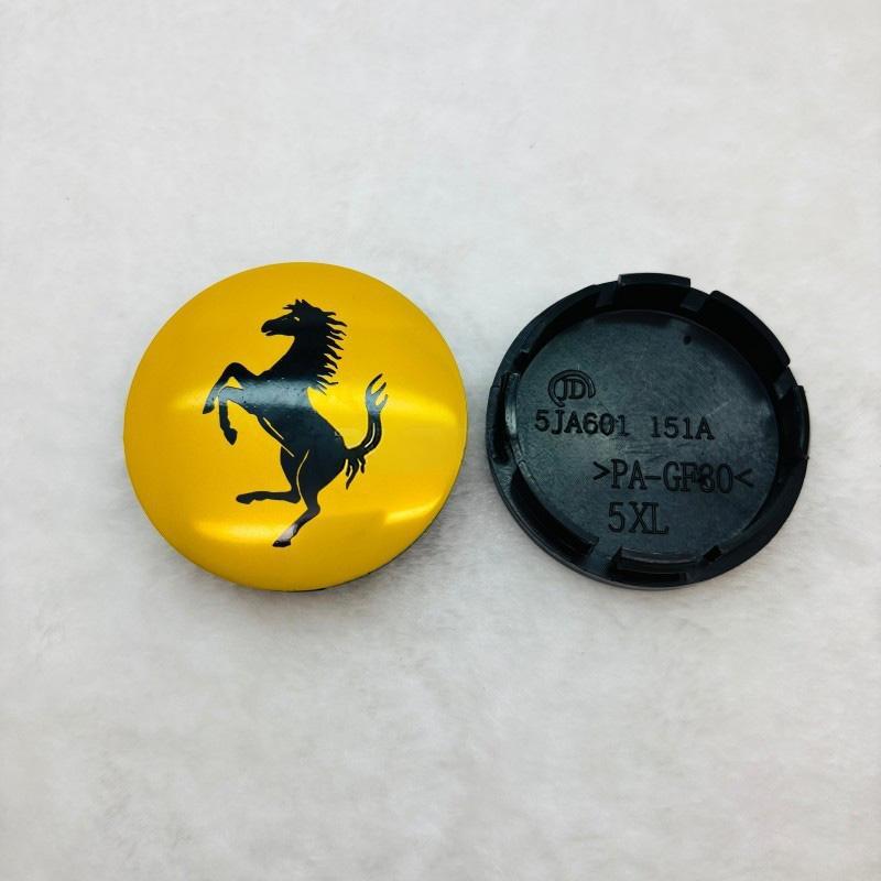 1 peça 56mm Emblema Cavalo Ferrari Emblema Calotas Centrais de Roda de Carro Capas de Aro Adesivos Para Ferrari SJ Roma F8 SF90 Acessórios