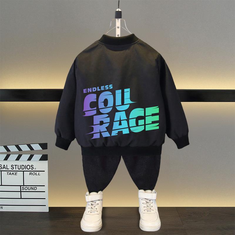 Spring Autumn Baby Boys and Girls Jacket Fashion Cartoon Bear Pattern Kids Windbreaker Coats For Children Outerwear Clothing 2-12Year