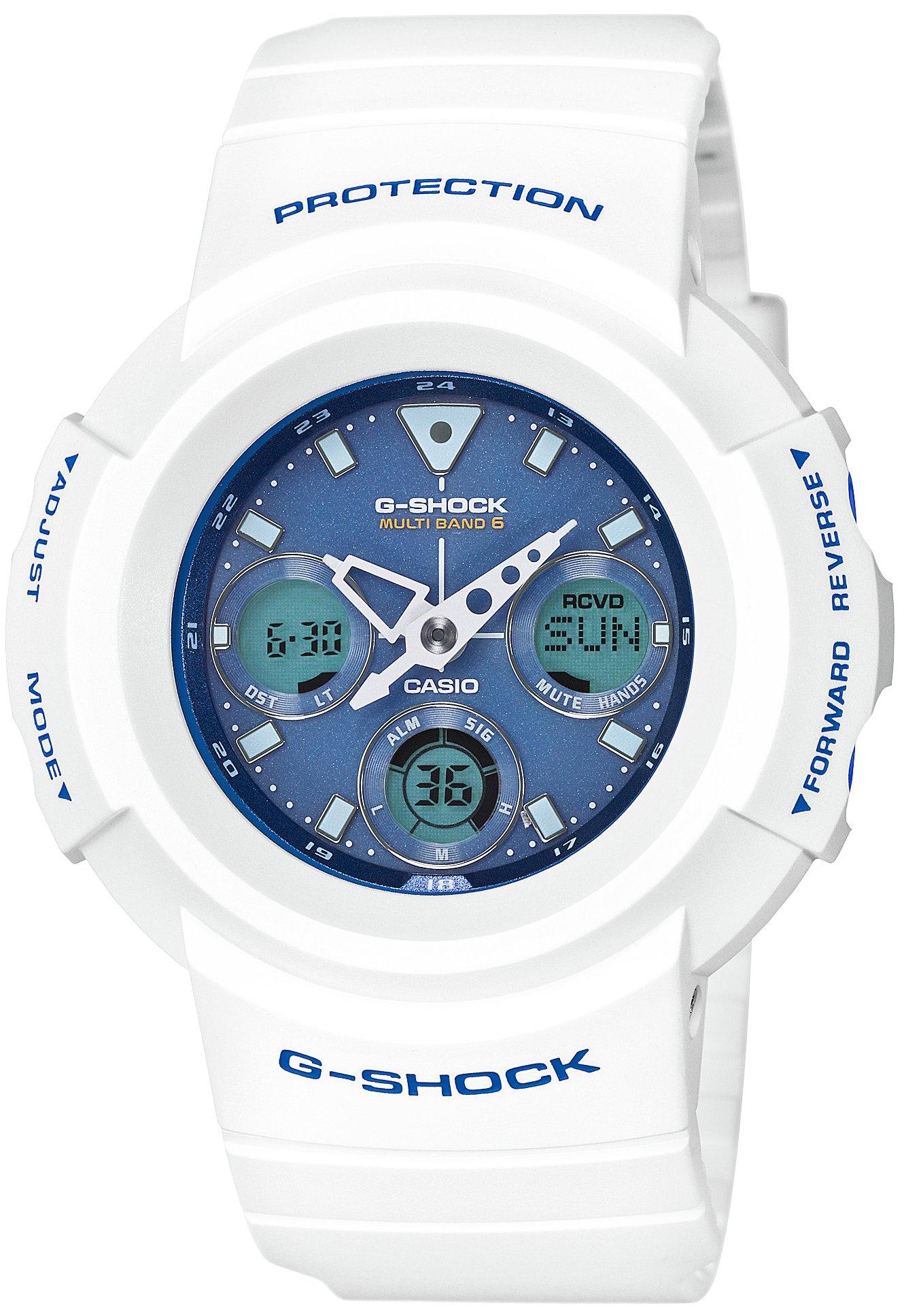 

Радиосовместимые с 6 станциями Белые [Casio] Наручные часы G-Shock, Солнечные, Мировое время, AWG-M510SWB-7AJF,