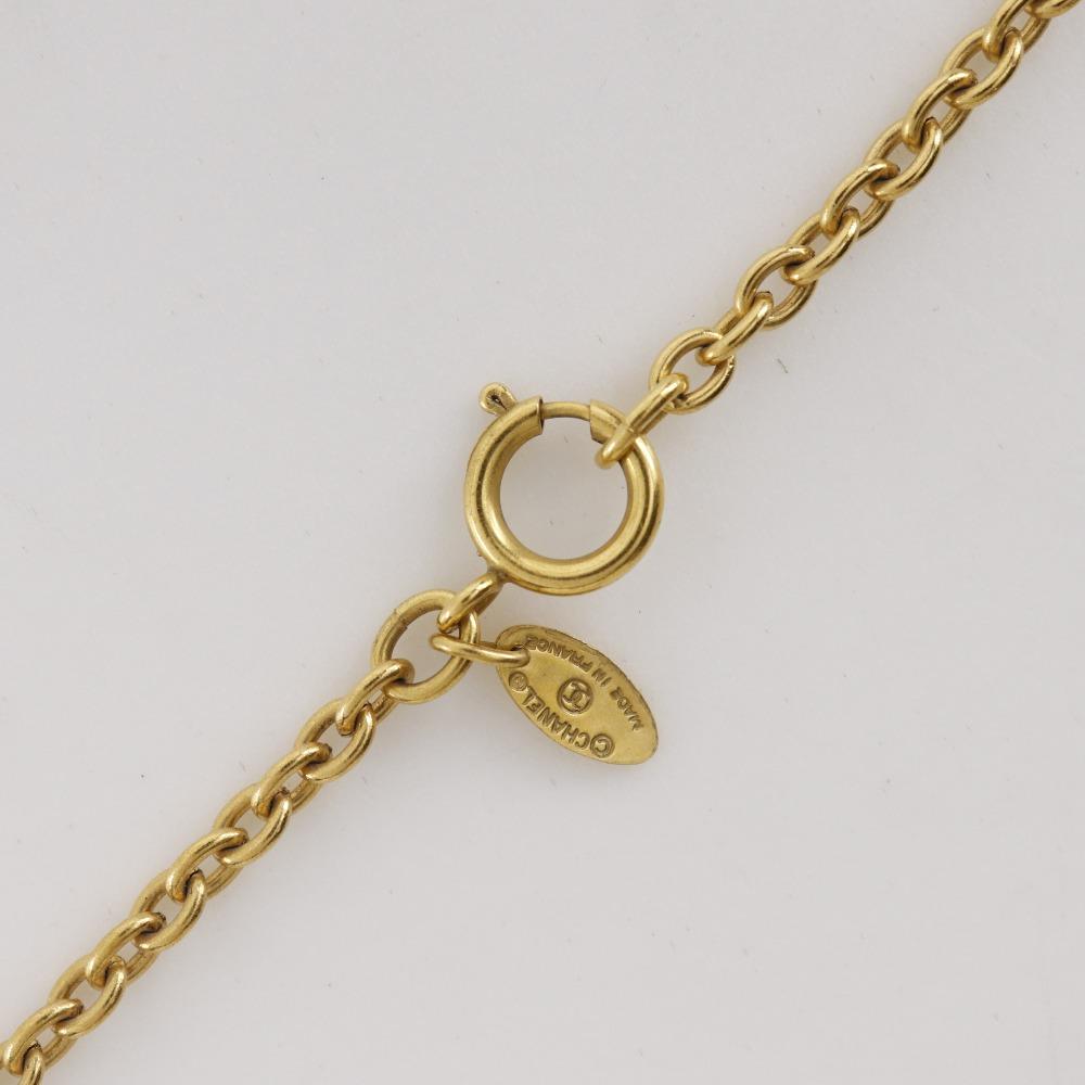 Chanel COCO Mark Necklace Vintage Plated Gold 20.8g Women Used
