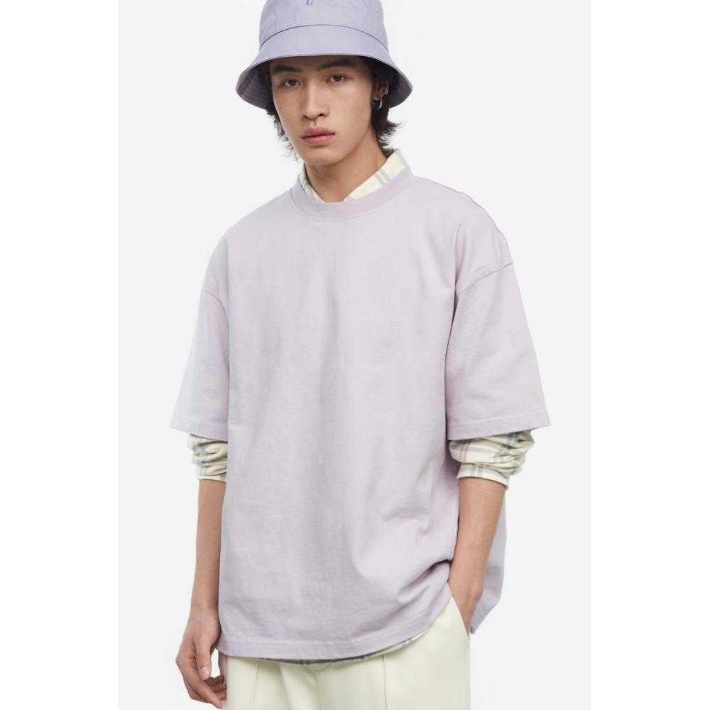 

Футболка свободного кроя H&M Бледно-фиолетовый