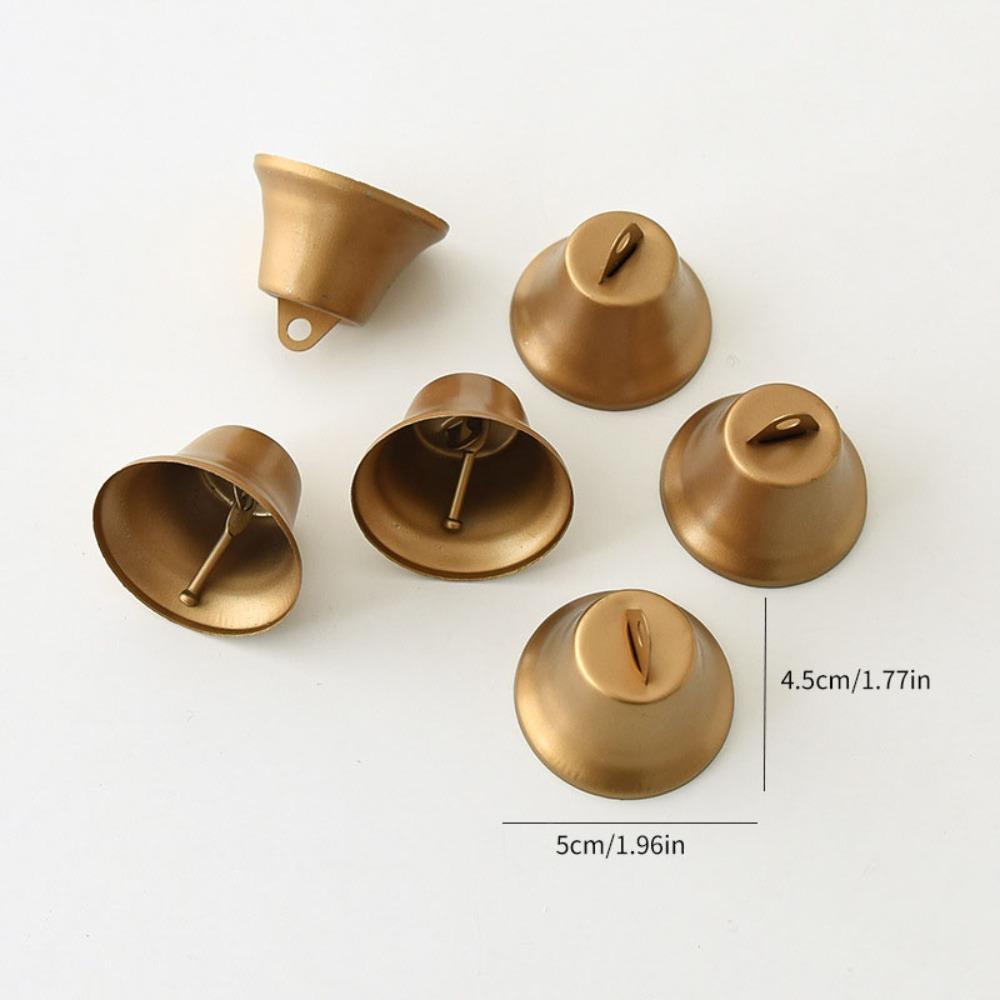 6pcs Multifunctional Iron Christmas Bell Cone Shape Pinecone Wind Chimes Bells Crisp Sound Star Jingle Bells Courtyard Decor