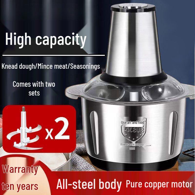 German Automatic Electric Meat Grinder & Stainless Steel Vegetable Chopper Multi-functional Blender for Chili Cooking