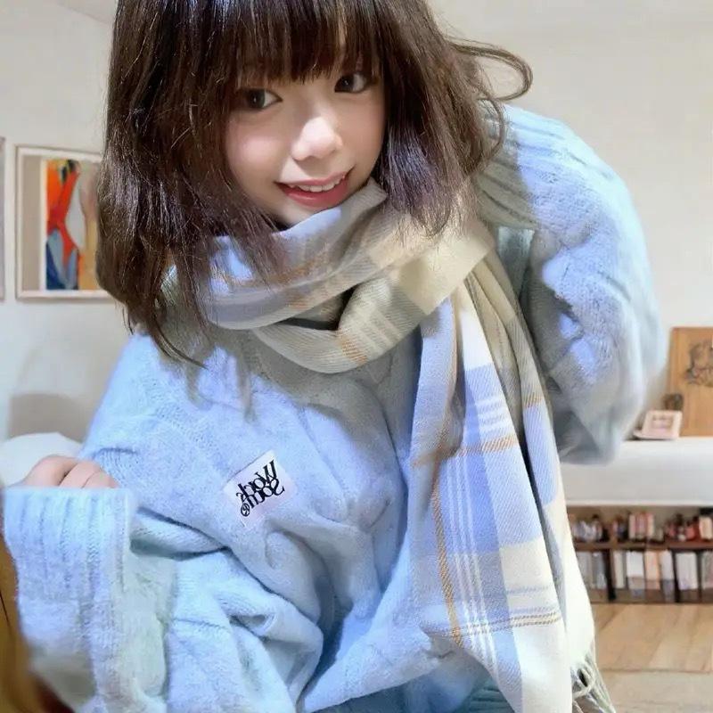 Scarf Women's Winter Warm Student Version College Ins Cute Style Recommended Versatile Travel Essential Shawl