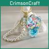 Cute Bead Bear Key Holder With Acrylic And Pearl Chain For Kids Birthday And School Gift