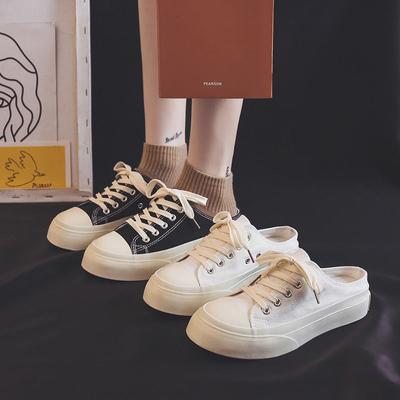 Damskor Tofflor Mules Sandaler Låg Klack Sommar Vita Junior Sandaler med Rosett Höjd Skor för Kvinnor 2024 Utomhus Pvc Vip 39 Casual