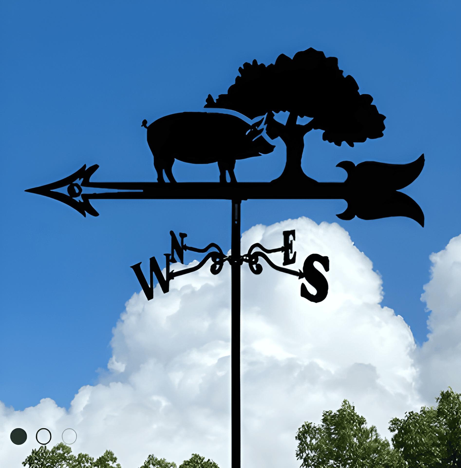 

Декоративний чавунний флюгер - зовнішня металева прикраса даху