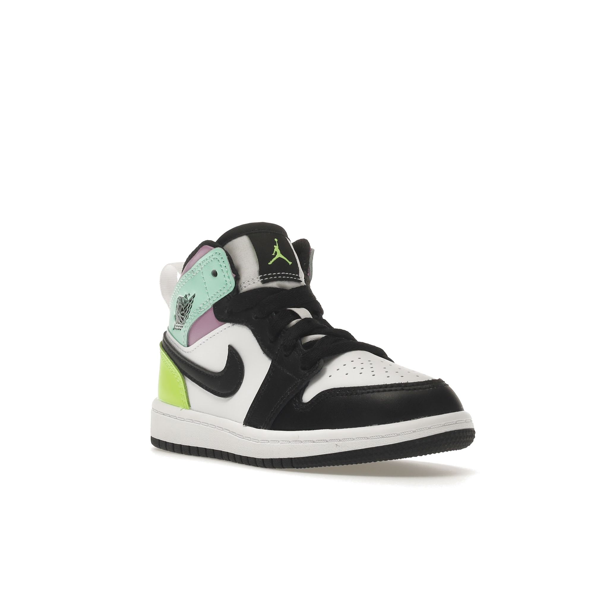Кроссовки Air Jordan 1 Mid PS Pastel Kids Белый Черный Volt 640734-175 35 — фото 2