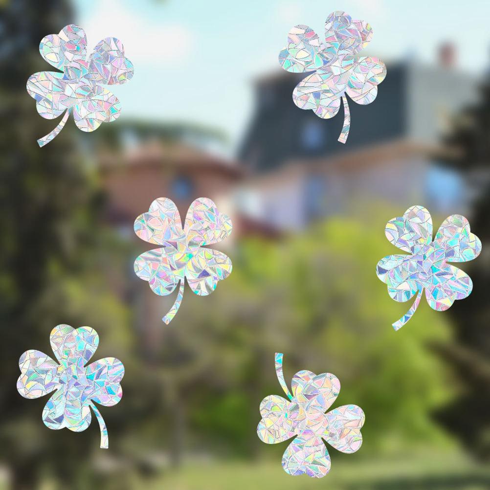 6Pcs Rainbow Suncatcher Window Clings Anti Collision Window Stickers Decals for Birds