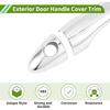 Exterior Door Handle Cover Trim Door Handle Cover for Kia Sportage R 2011-2015 (Only Fit the Left Hand Drive Model) Silver Tone ABS 1 Set