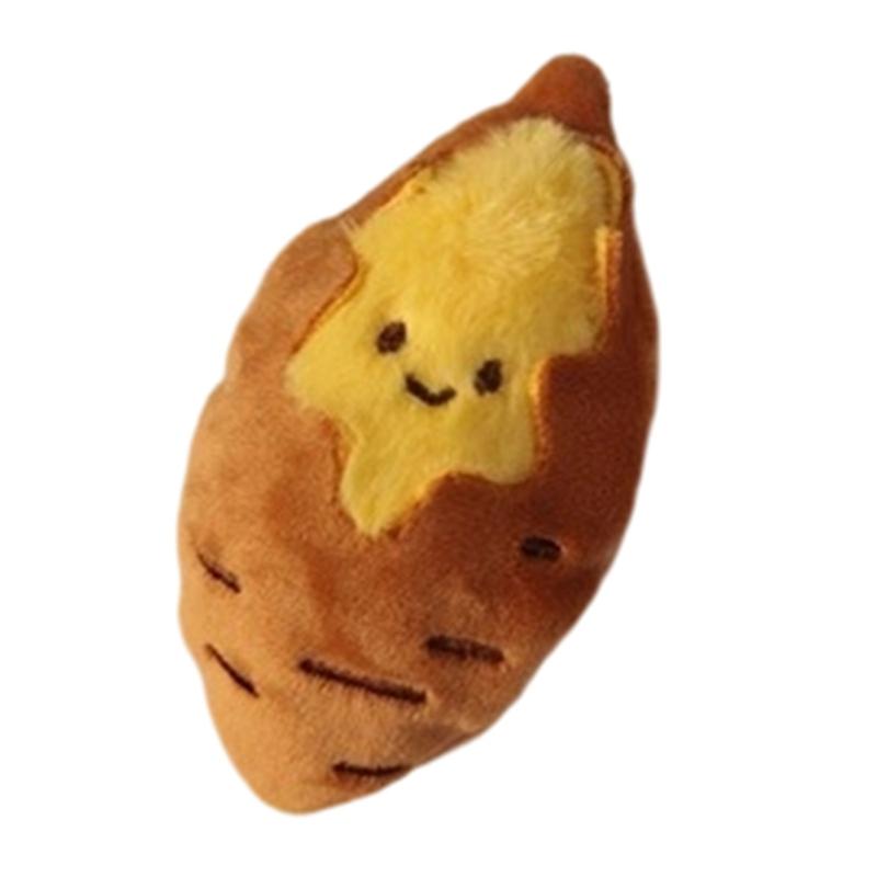 Present Roasted Sweet Potato Plush Keychain Adorable Designs Portable for Any Recipient 1