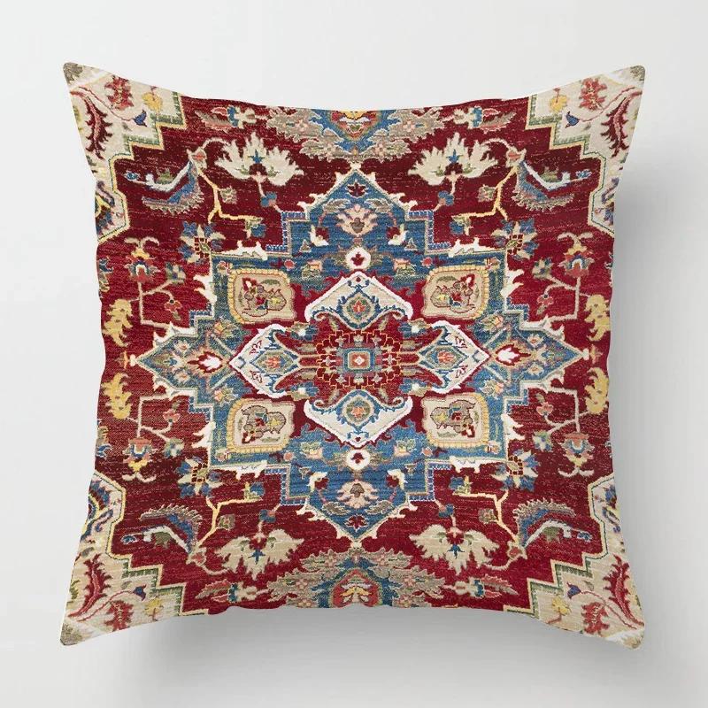 Moroccan Ethnic Pattern Pillowcase    Living Room Sofa Decoration Cushion Cover Home Office