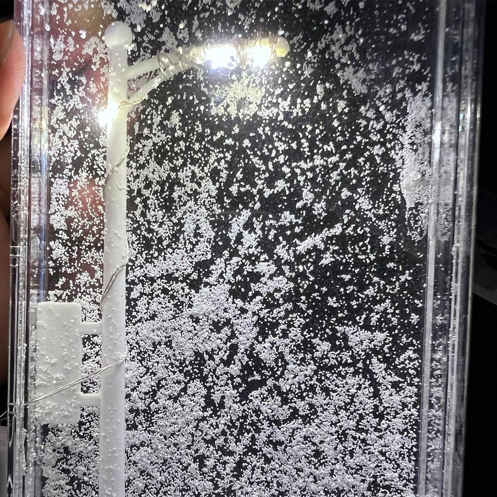 Snow Scene Night Light Led Lamp Snowy Flowing Hemp Street Diy Simulation Handmade Night-light Small Girl's-Gift Holiday Lighting