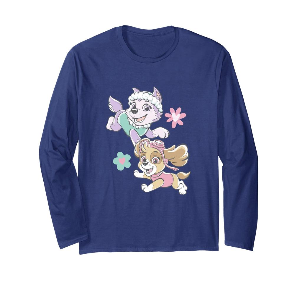 Paw Patrol Skye and Everest Pastel Floral Duo Long Sleeve T-Shirt