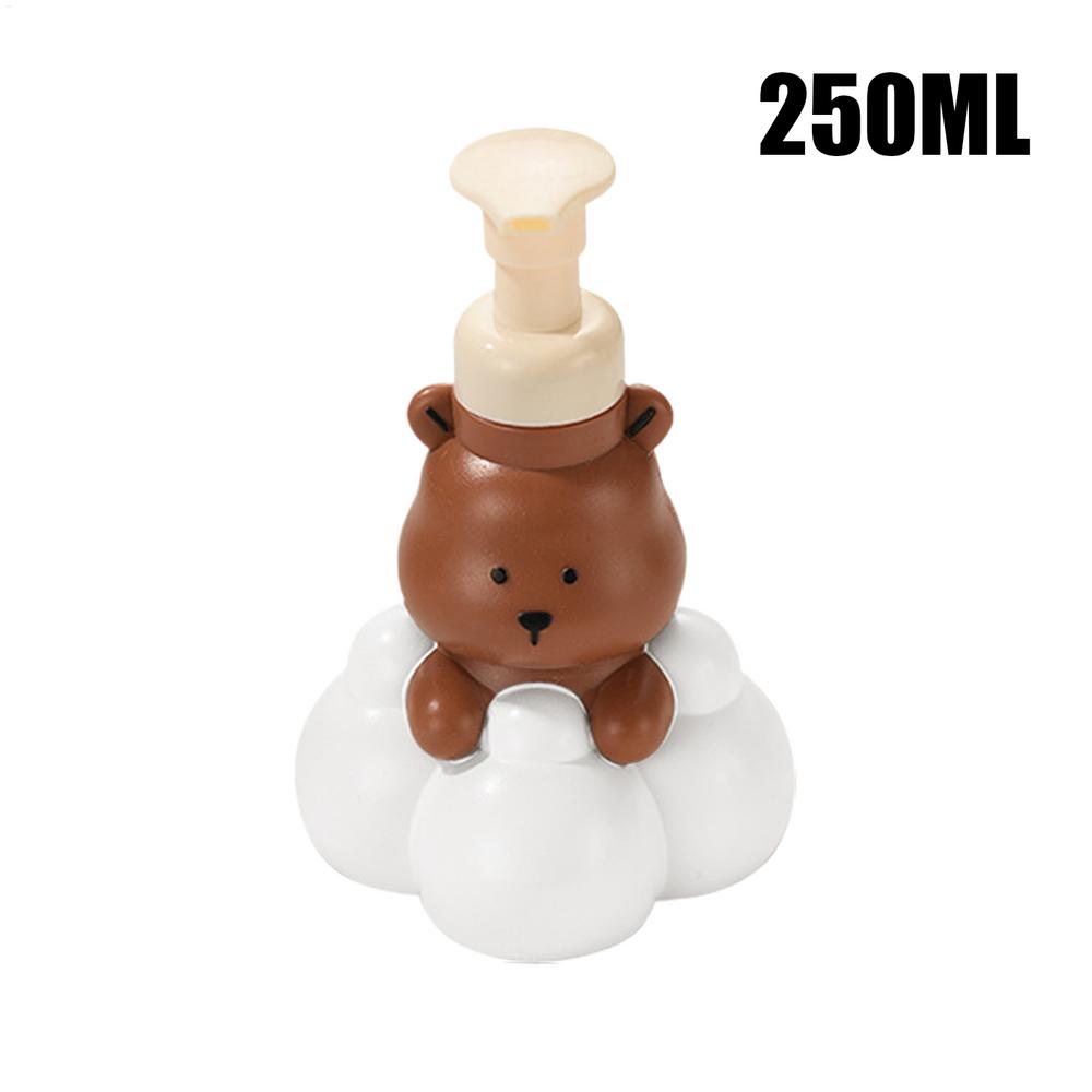 

Cute Bear Soap Dispenser Refillable Pump Bottle Holds Liquid Soap, Lotion, Shampoo for Bathroom & Kitchen, Home Countertop