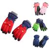 Guantes de Esquí para Niños Invierno 3-12 Años Dibujos Animados Lindos Engrosados con Felpa Cálidos Guantes para Montar al Aire Libre