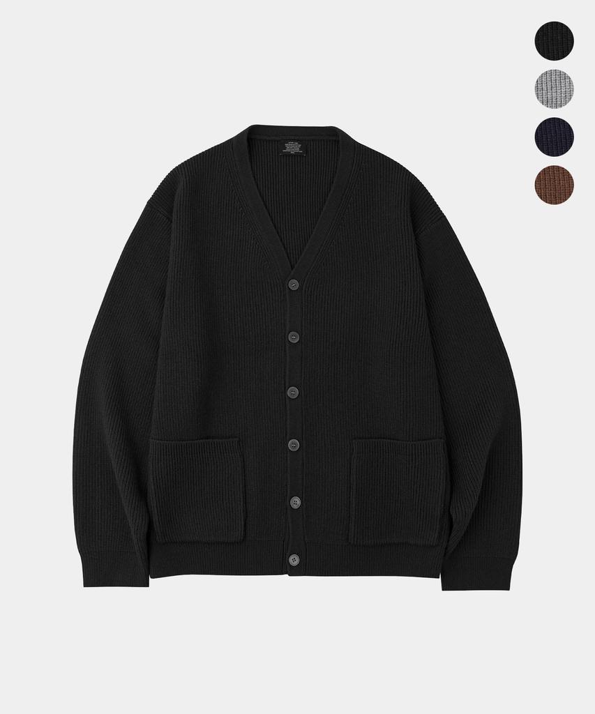 LETTERCOMO Essential V-Neck Cardigan Knit 4 Colors
