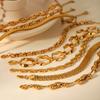 18K Vergoldeter Schmuck Edelstahl Armband Damen INS Wind Perlenkette Handgefertigter Kettenschmuck