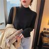 Pullover Sweater Women Autumn Winter Loose Outerwear Semi High Neck Knit Base Layer Gentle Top