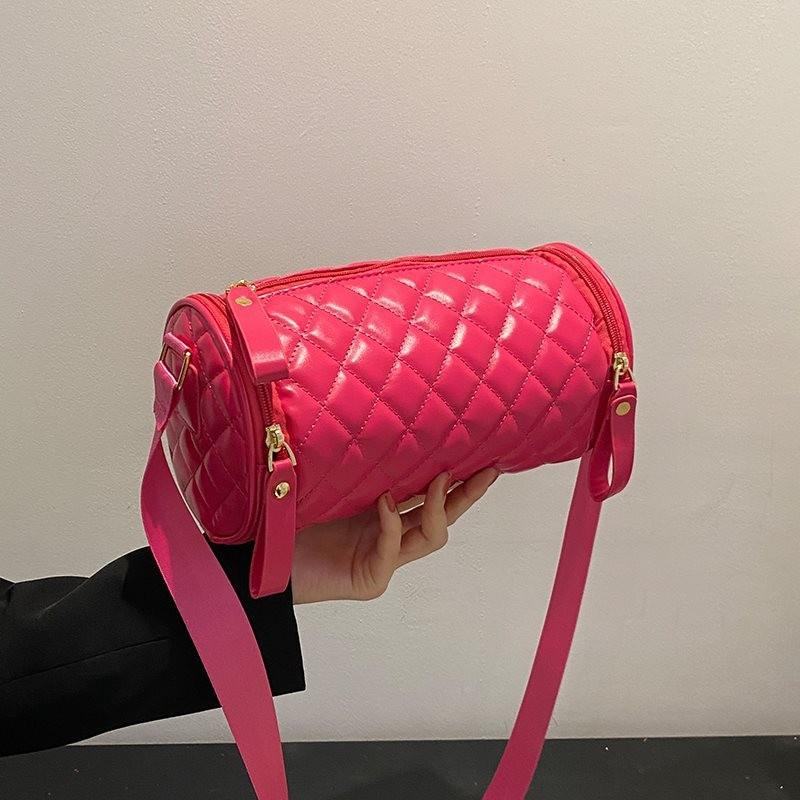 Fashion-forward Cylinder Shape Women's Sling Bag Ideal For Daily Use With Soft Pu Material