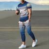Summer Men's Sportswear Set Short Sleeved T-shirt Long Pants Two-piece Set Men's Sportswear 3D Printed Casual Trend Oversized