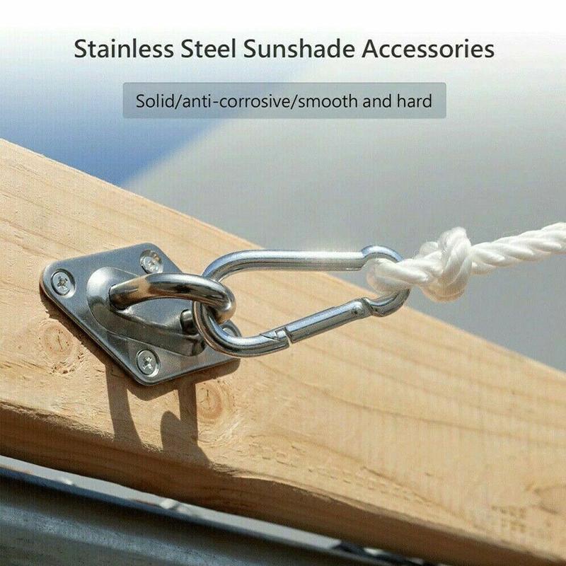 44pcs Sun Shade Sail Stainless Fixing Fitting Kit Garden Patio Awning Canopy Accessory
