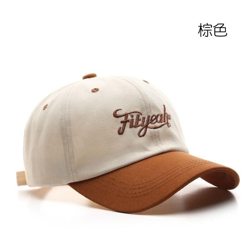 Fashion trend color matching letter embroidery cap women's outdoor sports sunscreen baseball cap men