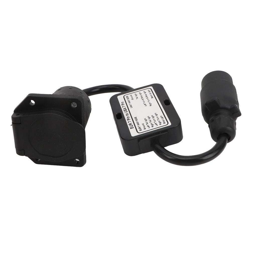Trailer Adapter Plug 7 Pin To 7 Pin Socket Connector Adapter with 3 To 2 System Converter for Caravan Boat RV