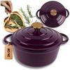 GEËMAILLEERDE GIETIJZEREN PAN 24cm 4L HAGE AUBERGINE