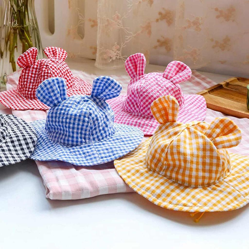 Plaid Pet Dog Hat Cute Sun Dog Hat Sun Hat Dog Sun Hat With Rope Adjustment