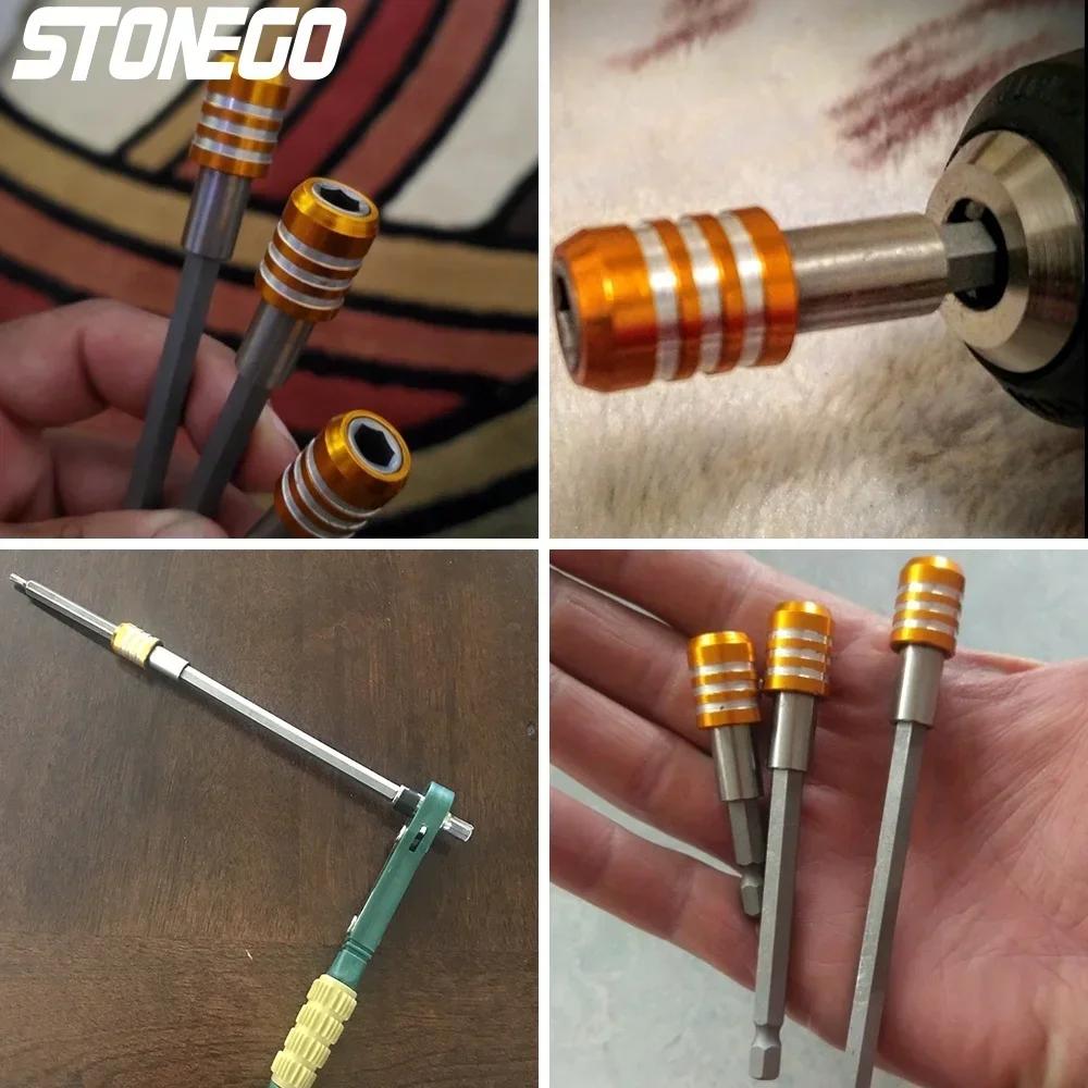 Xiaomi Stainless Steel Extension Rod 60 100 150 mm Yellow Three Slot One Quarter Inch Quick Change Tool Accessory for Drill Power Tools