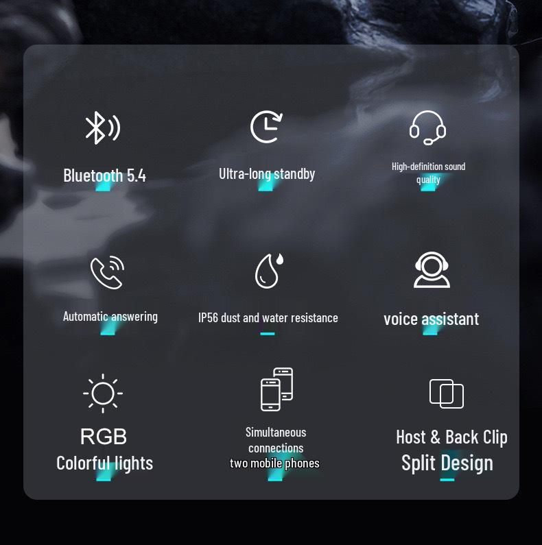 Smartes Wasserdichtes Bluetooth Helm Headset: Farbwechselnd, Frostschutzmittel, Lange Akkulaufzeit, Starker Bass
