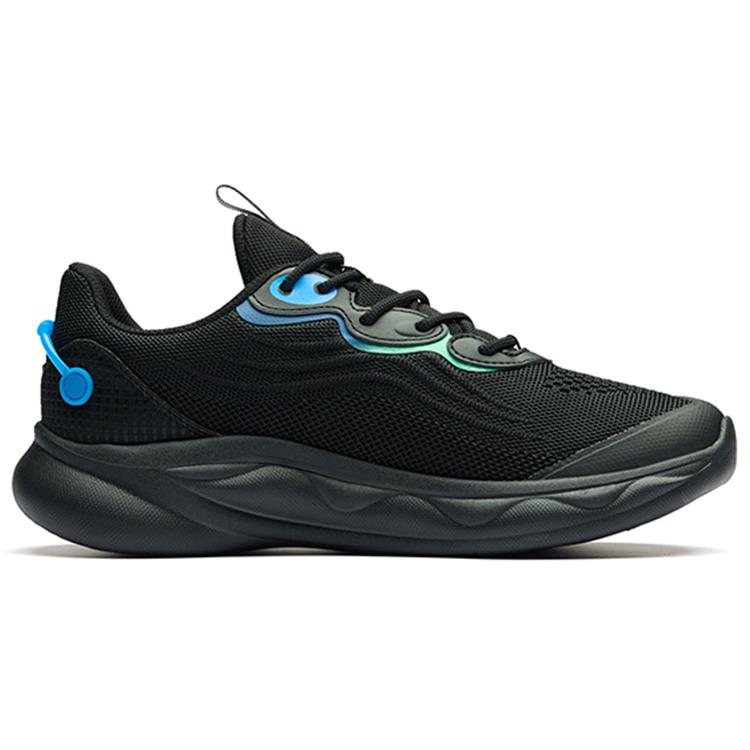 Anta Comfortable Cushioning Breathable Lightweight Abrasion Resistant Slip Resistant Low top Running Shoes Men's Black 912225535-4