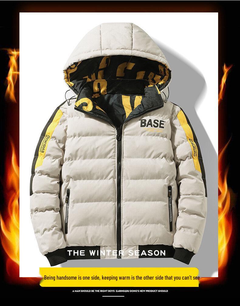 Adidas Youth Cold-Resistant Zippered Jacket - Thick, Warm, and Casual for Autumn and Winter