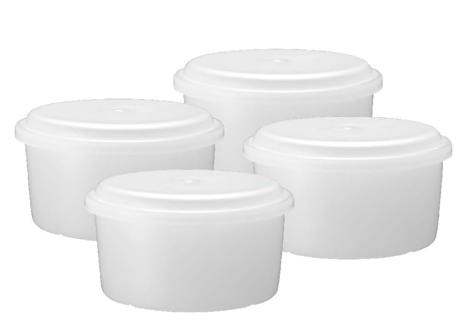 

Doshisha Shaved Ice Set of x Cups, Round, Medium, 4, White, Approx. 96 H54mm, HS-19M белый