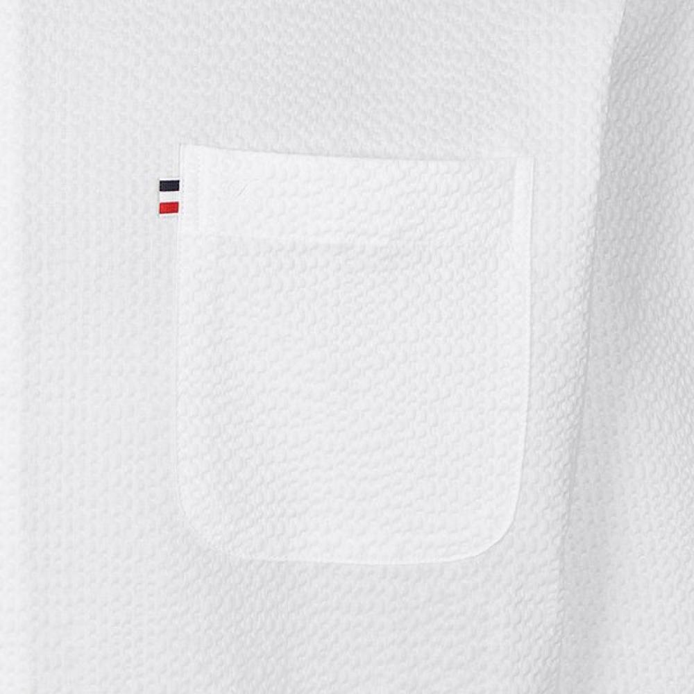 Renoma Cotton Sucker Solid China Collar Shirt Rpssg1003 Wh