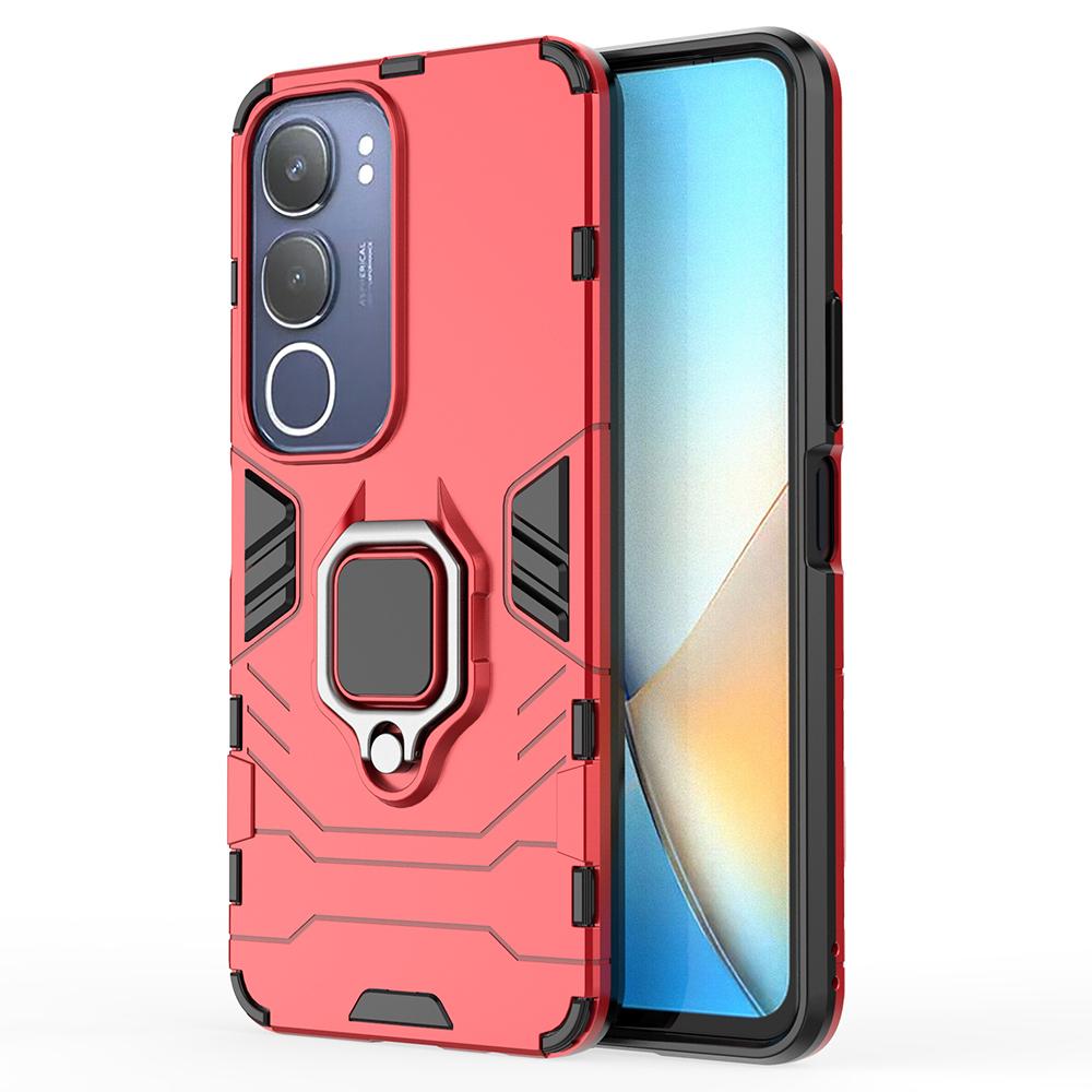 For Vivo Y29 5G Case PC+TPU Protective Phone Cover with Ring Kickstand
