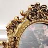 Vintage Ornate Resins Round Photo Frame With Intricate Design For Wall Hanging or Desktop Display Home Decors Gift